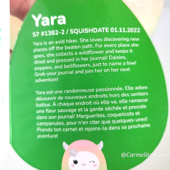 🎄 YARA 🐾 Rainbow Yeti w ❄️ Christmas 2022 Original Squishmallow ☆ NWT ☆ - Picture 4 of 8